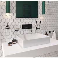 Набор аксессуаров для ванной Wellsee Finishing Touch 182512002 (мыльница, стакан для зубных щеток, дозатор для жидкого мыла, крючок 2 шт, матовый черный) - Превью изображения №8 — Интернет-магазин Time-Shop