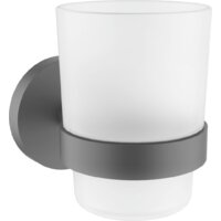 Набор аксессуаров для ванной Wellsee Finishing Touch 182512002 (мыльница, стакан для зубных щеток, дозатор для жидкого мыла, крючок 2 шт, матовый черный) - Превью изображения №4 — Интернет-магазин Time-Shop