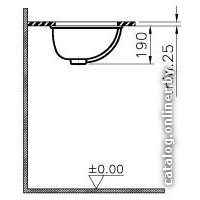 Умывальник Vitra Arkitekt 47x38 6039B003-0012 - Превью изображения №3 — Интернет-магазин Time-Shop