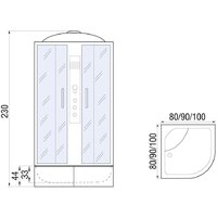 Душевая кабина River Dunay XL 100/44 MT - Превью изображения №22 — Интернет-магазин Time-Shop