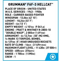 Конструктор Cobi Historical Collection WWII Grumman F6F Hellcat - Превью изображения №7 — Интернет-магазин Time-Shop