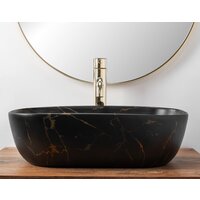 Умывальник Rea Belinda (черный мрамор матовый) - Превью изображения №5 — Интернет-магазин Time-Shop