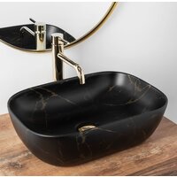 Умывальник Rea Belinda (черный мрамор матовый) - Превью изображения №3 — Интернет-магазин Time-Shop