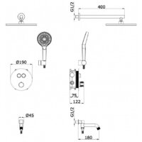 Душевая система  Vieir V25005-3G - Превью изображения №2 — Интернет-магазин Time-Shop