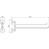 Держатель для полотенца Aquatek Бетта AQ4613MB (черный матовый) - Превью изображения №6 — Интернет-магазин Time-Shop