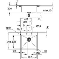 Кухонная мойка Grohe K800 60-S 51,8/51 1.0 31583SD1 - Превью изображения №3 — Интернет-магазин Time-Shop