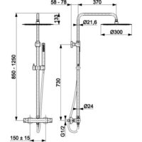 Душевая система  Armatura Moza 5736-920-31 - Превью изображения №2 — Интернет-магазин Time-Shop