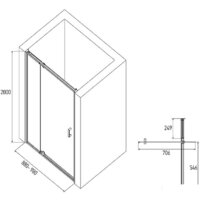 Душевая дверь Alex Baitler AB74B90 - Превью изображения №4 — Интернет-магазин Time-Shop