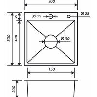 Кухонная мойка РМС MR-5050BL (с корзиной и дозатором) - Превью изображения №4 — Интернет-магазин Time-Shop