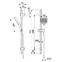 Душевой гарнитур  KFA Armatura Malaga 84135261 - Превью изображения №2 — Интернет-магазин Time-Shop