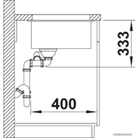 Кухонная мойка Blanco Rotan 340/160-U 523078 (белый) - Превью изображения №5 — Интернет-магазин Time-Shop