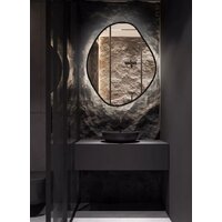 Зеркало EMZE Led с подсветкой и УФ-окантовкой 76x92 LED.UV.NF.76.92.CHE.4K (черный) - Превью изображения №4 — Интернет-магазин Time-Shop