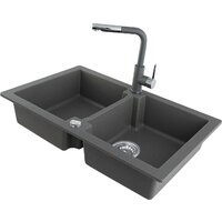 Кухонная мойка Kernau KGS A 80 2B Grey Metallic - Превью изображения №4 — Интернет-магазин Time-Shop
