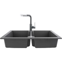 Кухонная мойка Kernau KGS A 80 2B Grey Metallic - Превью изображения №2 — Интернет-магазин Time-Shop