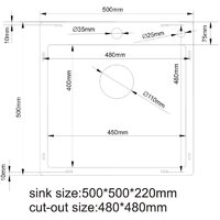 Кухонная мойка Stellar Decor S5050GE-D (серый) - Превью изображения №8 — Интернет-магазин Time-Shop