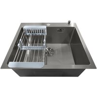 Кухонная мойка Stellar Decor S5050GE-D (серый) - Превью изображения №5 — Интернет-магазин Time-Shop