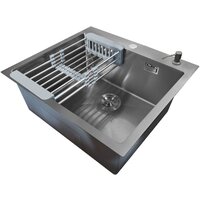 Кухонная мойка Stellar Decor S5050GE-D (серый) - Превью изображения №6 — Интернет-магазин Time-Shop