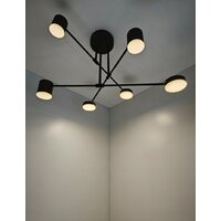 Люстра средней высоты Mirastyle Диод XL-21015/3+3 BK - Превью изображения №10 — Интернет-магазин Time-Shop