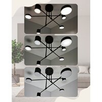 Люстра средней высоты Mirastyle Диод XL-21015/3+3 BK - Превью изображения №6 — Интернет-магазин Time-Shop