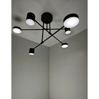 Люстра средней высоты Mirastyle Диод XL-21015/3+3 BK - Превью изображения №9 — Интернет-магазин Time-Shop