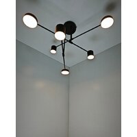 Люстра средней высоты Mirastyle Диод XL-21015/3+3 BK - Превью изображения №11 — Интернет-магазин Time-Shop