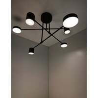 Люстра средней высоты Mirastyle Диод XL-21015/3+3 BK - Превью изображения №8 — Интернет-магазин Time-Shop