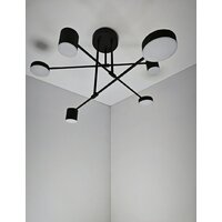 Люстра средней высоты Mirastyle Диод XL-21015/3+3 BK - Превью изображения №7 — Интернет-магазин Time-Shop