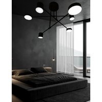 Люстра средней высоты Mirastyle Диод XL-21015/3+3 BK - Превью изображения №4 — Интернет-магазин Time-Shop