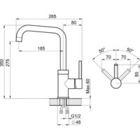 Смеситель Granula GR-0041 (графит) - Превью изображения №3 — Интернет-магазин Time-Shop