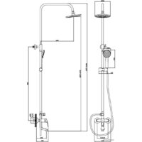 Душевая система  Diadonna D80335111 - Превью изображения №2 — Интернет-магазин Time-Shop