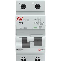 Дифференциальный автомат EKF Averes DVA-6 2P 25А 30мА(C)6кА тип AC rcbo6-1pn-25C-30-ac-av - Превью изображения №3 — Интернет-магазин Time-Shop