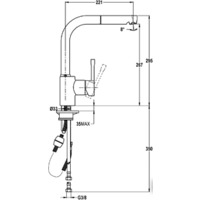Смеситель TEKA ARK 938 (черный) [23938121N] - Превью изображения №2 — Интернет-магазин Time-Shop