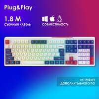 Клавиатура Оклик 725G (белый/красный) - Превью изображения №14 — Интернет-магазин Time-Shop