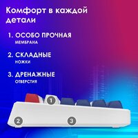 Клавиатура Оклик 725G (белый/красный) - Превью изображения №13 — Интернет-магазин Time-Shop