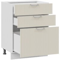 Шкаф напольный Трия Кимберли 1Н6Я3 (белый/крем) - Превью изображения №2 — Интернет-магазин Time-Shop