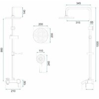 Душевая система  Rea Luis REA-P7006 (золотой) - Превью изображения №8 — Интернет-магазин Time-Shop