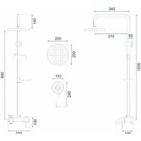 Душевая система  Rea Luis REA-P7006 (золотой) - Превью изображения №8 — Интернет-магазин Time-Shop