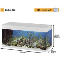 Аквариум Ferplast Dubai 100 led 240 л (белый) - Превью изображения №3 — Интернет-магазин Time-Shop