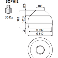 Кухонная вытяжка Falmec Sophie Circle-Tech Island 54 600 м3/ч (состаренная медь) - Превью изображения №2 — Интернет-магазин Time-Shop