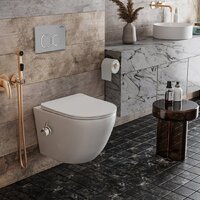 Унитаз подвесной Roxen Antares Bidet в комплекте с инсталляцией StounFix Dual Fresh 6 в 1 934445 (кнопка: белый глянец) - Превью изображения №12 — Интернет-магазин Time-Shop