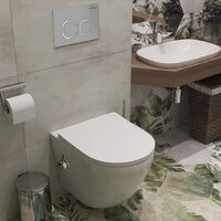 Унитаз подвесной Roxen Antares Bidet в комплекте с инсталляцией StounFix Dual Fresh 6 в 1 934445 (кнопка: белый глянец) - Превью изображения №10 — Интернет-магазин Time-Shop