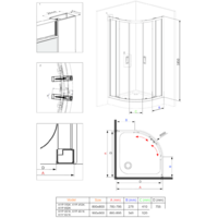 Душевой уголок Deante Funkia 90x90 KYP 451K (хром/графитовое) - Превью изображения №2 — Интернет-магазин Time-Shop