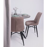 Стул AksHome Devis (бежевый велюр Bluvel 38/черный) - Превью изображения №2 — Интернет-магазин Time-Shop