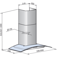 Кухонная вытяжка Elikor Аметист S4 60П-700-Э4Д (черный) - Превью изображения №2 — Интернет-магазин Time-Shop