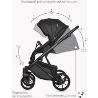 Универсальная коляска Riko Basic Montana Ecco (3 в 1, 12/черный) - Превью изображения №18 — Интернет-магазин Time-Shop