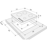 Варочная панель Krona Calore 60 WH - Превью изображения №2 — Интернет-магазин Time-Shop