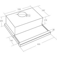 Кухонная вытяжка Akpo Light Touch Glass Twin II 60 WK-7 (белое стекло/нержавеющая сталь) - Превью изображения №2 — Интернет-магазин Time-Shop