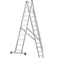Лестница-стремянка Новая высота NV 123 алюминиевая трёхсекционная 3x11 ступеней - Превью изображения №4 — Интернет-магазин Time-Shop