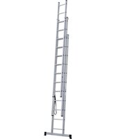 Лестница-стремянка Новая высота NV 123 алюминиевая трёхсекционная 3x11 ступеней - Превью изображения №3 — Интернет-магазин Time-Shop