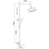 Душевая система  Rose R3536H - Превью изображения №2 — Интернет-магазин Time-Shop